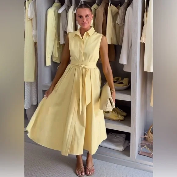 ZARA ZW COLLECTION BELTED SHIRT DRESS - Picture 1 of 7